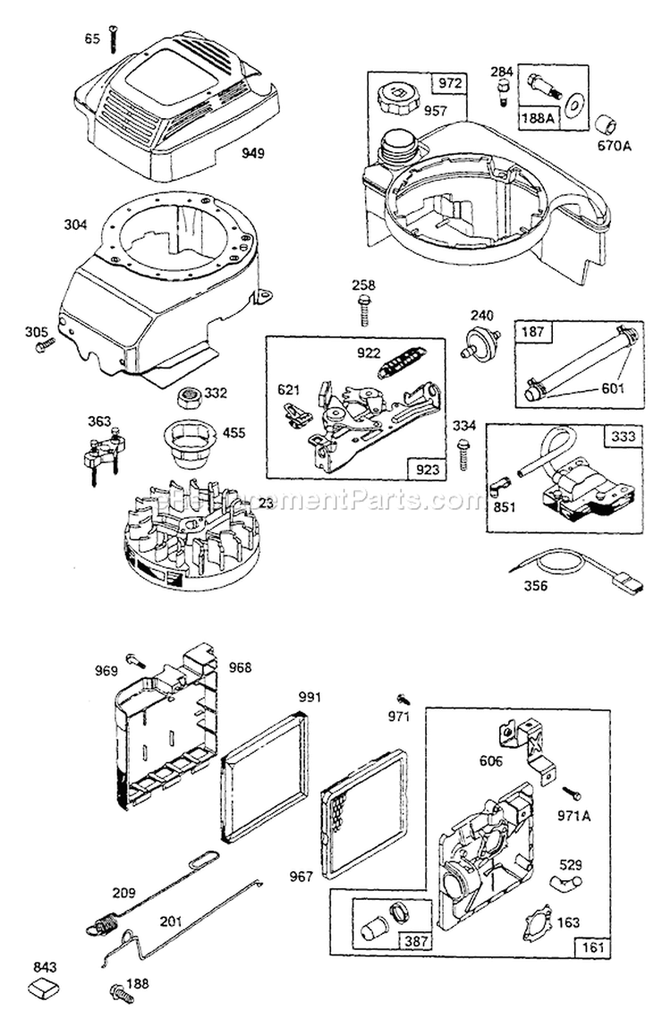 Page B Diagram and Parts List for 0505-0  Briggs and Stratton Pressure Washer